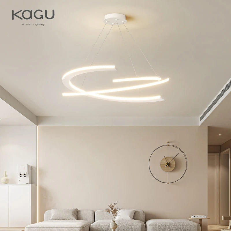 Modern Chandelier For Living Room Minimalist Atmosphere Main Lamp Light Luxury Nordic Simple Restaurant Ceiling Pendant Lamp