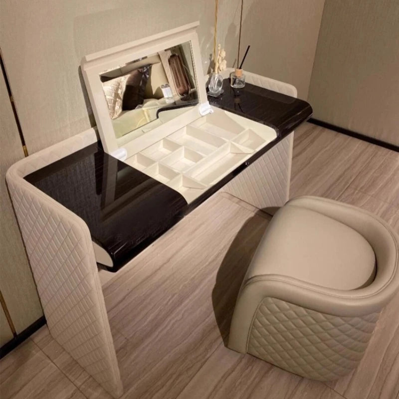 Italian Natural Dressing Table Design Apartment Mirror Bedroom Dressing Table Jewellery Organiser Penteadeiras Furnitures
