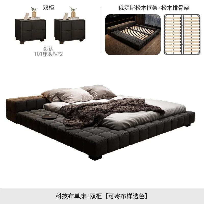 Europian Modern Bed Aesthetic Unique Sleeping Double Bed Children 180x200 Cama De Lujo Para Dormitorio House Accessories