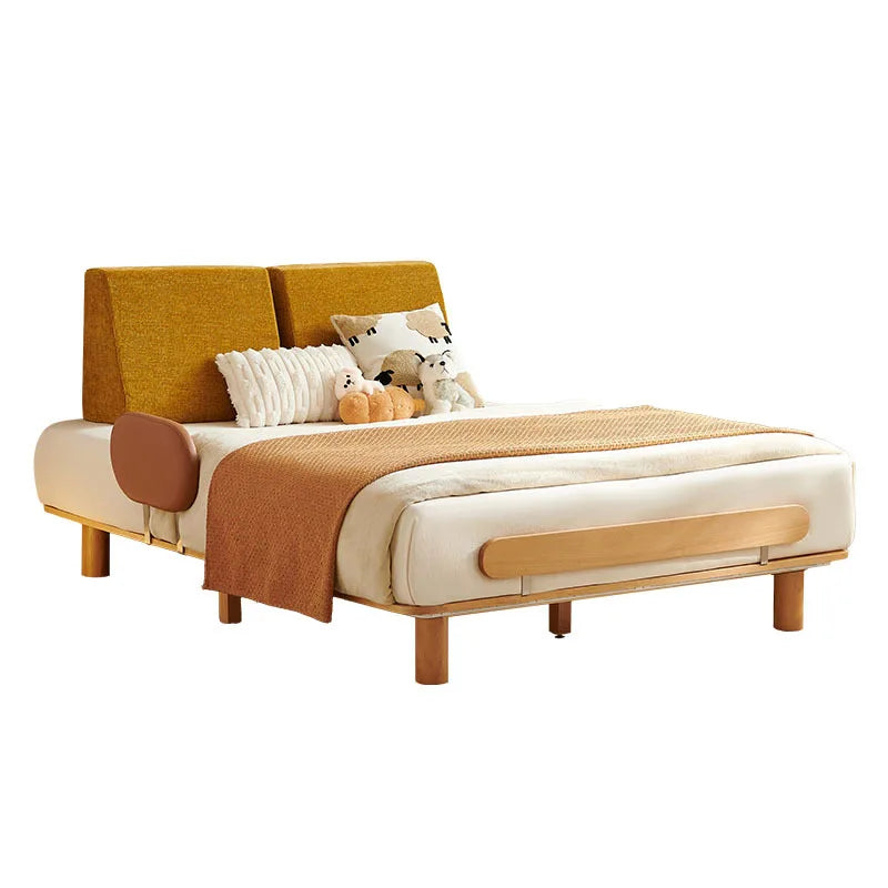 Boys and girls bed small apartment single bed 1.5 meters simple full solid wood tatami no bedside children's bed