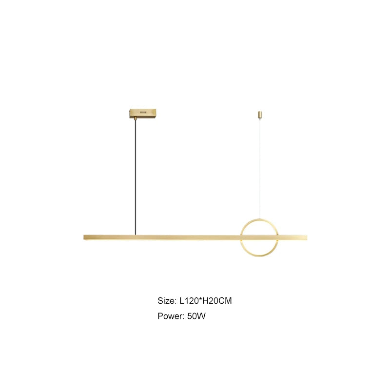 Nordic long chandelier Design lamps hanging minimalist restaurant geometric atmosphere bar minimalist house decoration lamps