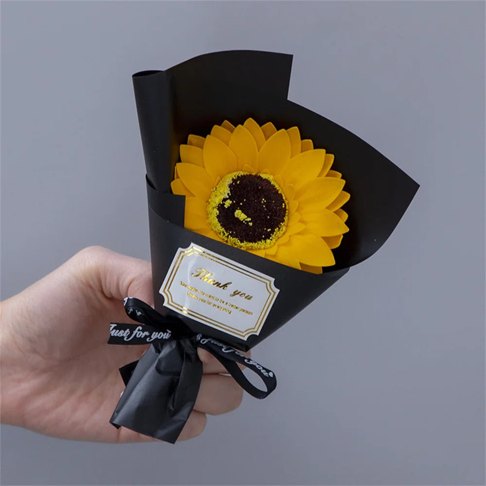 Mini Rose Soap Flower Bouquet Home Wedding Decorations Artificial Flowers Valentine's Day Birthday Thanksgiving Festival Gift