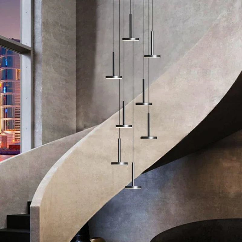 Modern Chandeliers Are Used For Luxury Staircase Lights Led Living Room Lights Coffee Shop Ceiling Lights High-Rise Restauran