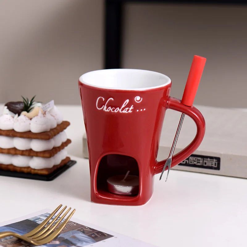Mugs Coffee Cups Double-Layer Heat-Resistant Ceramic Cup – Anti-Scald Design, Ideal For Coffee & Beverages Butter Melter Cup