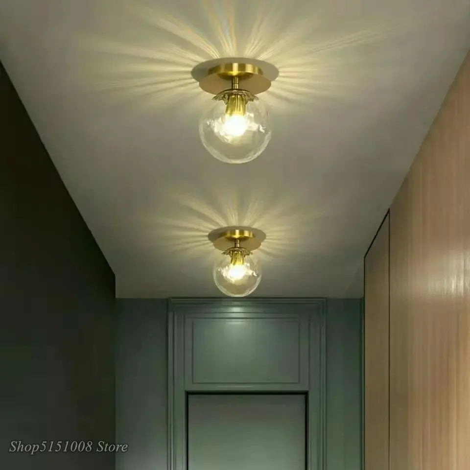 round ball Glass Ceiling Lamps Modern Cheap For Restaurant Aisle Corridor Balcony Decoration luxury Led Ceiling Light Fixtures