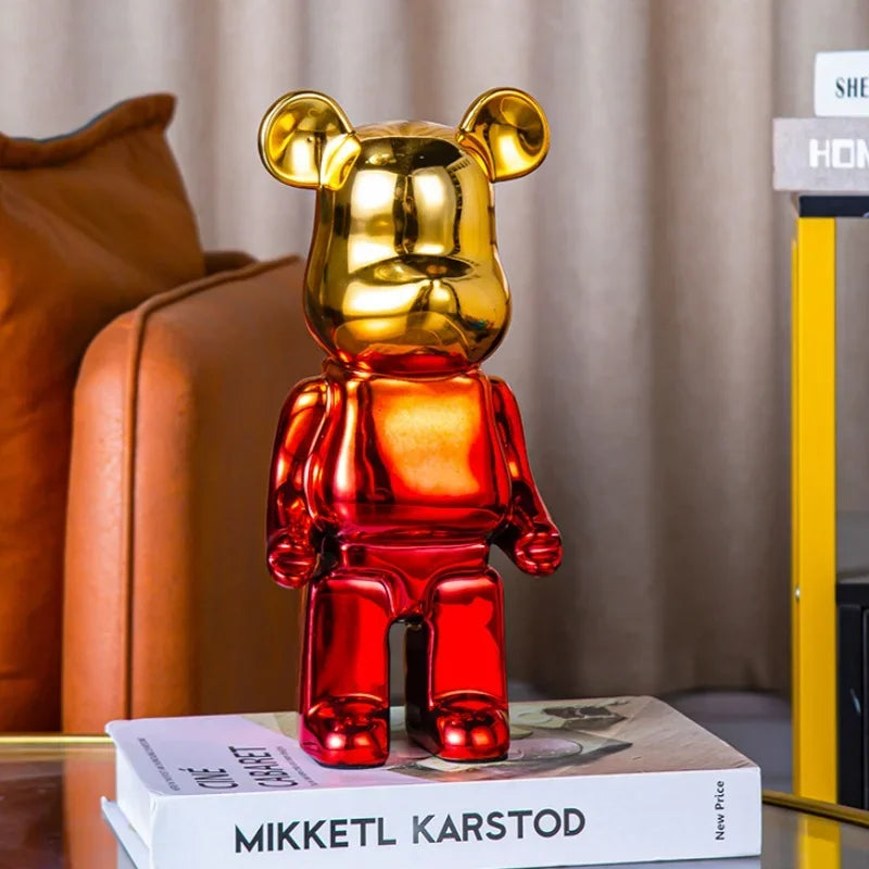 Delicate Bears Figurines Luxury Ceramics Violent Bear Statue Kawaii Cartoon Bear Sculptures Desk Decoration Home Accessories