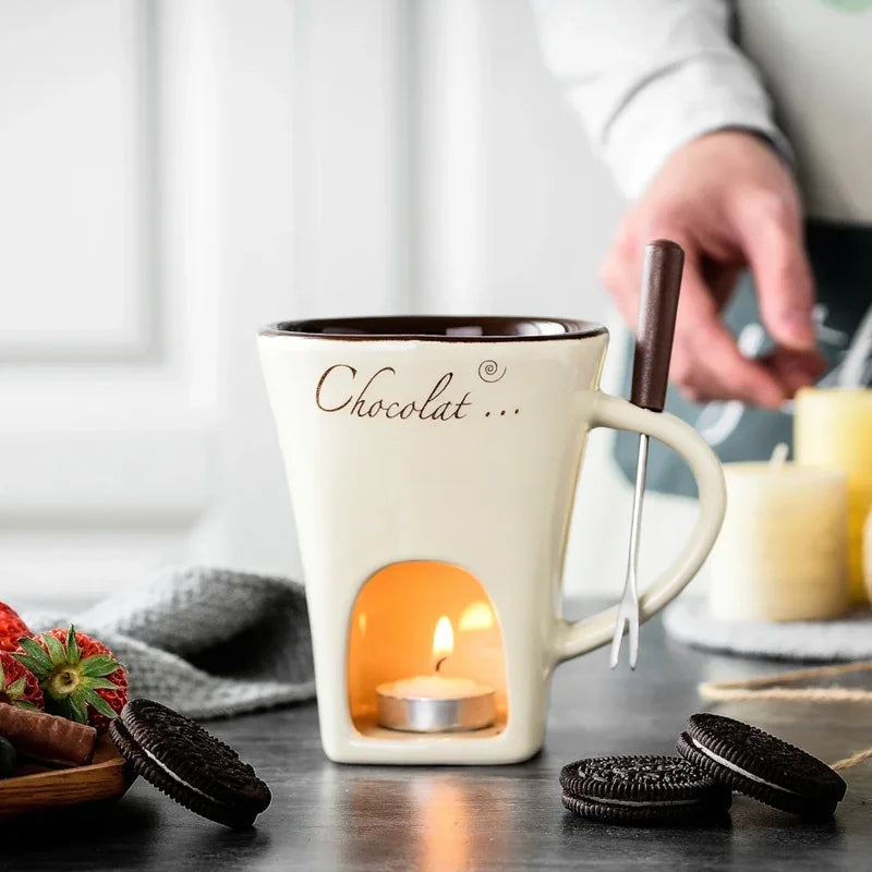 Mugs Coffee Cups Double-Layer Heat-Resistant Ceramic Cup – Anti-Scald Design, Ideal For Coffee & Beverages Butter Melter Cup