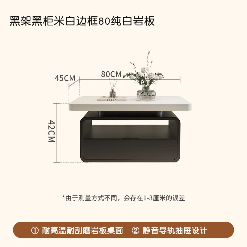 Desk Modern Side Tables Drawer Aesthetic Design White Side Tables Living Room Square Mesas De Centro Para Sala House Accessories