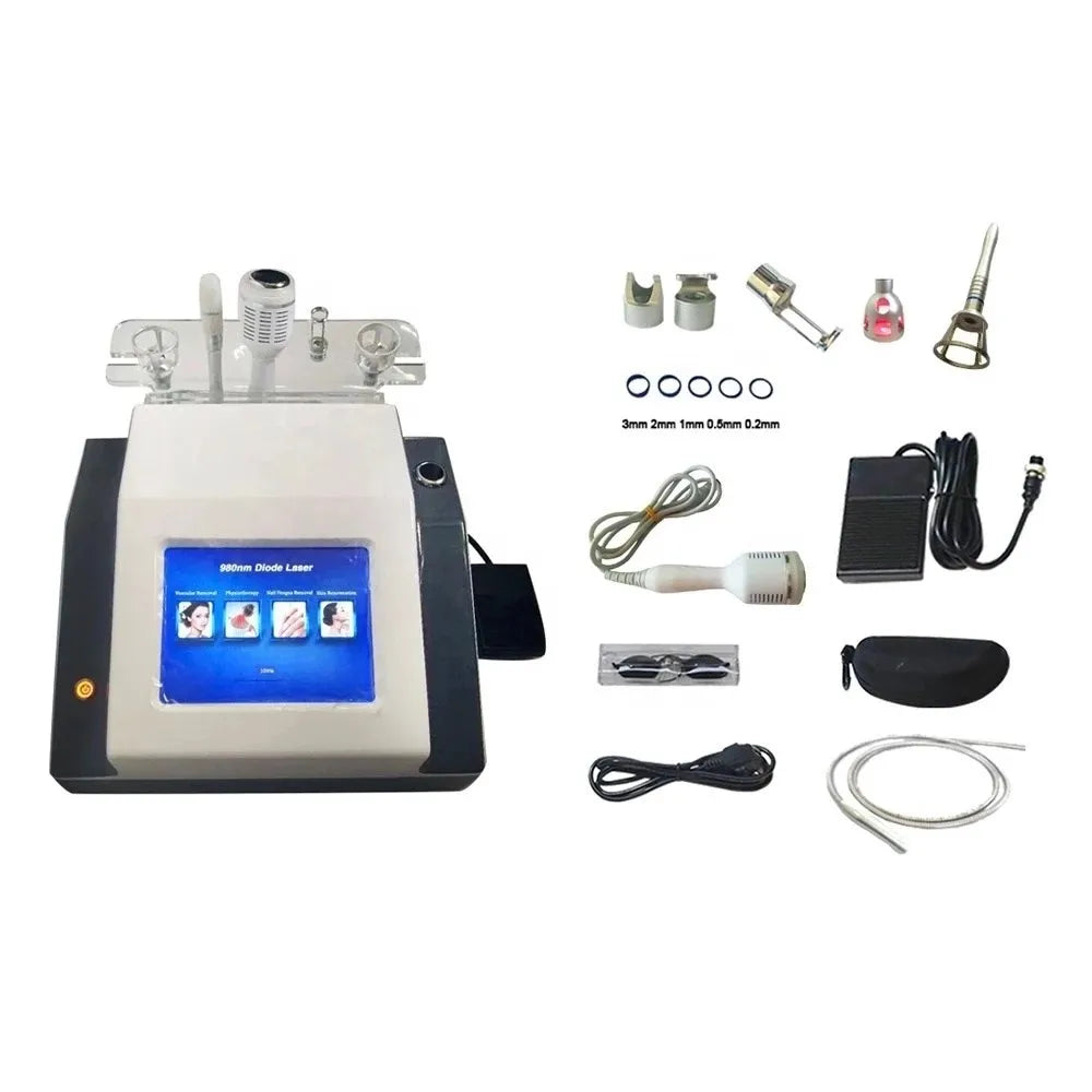 BEST 30W 5 in 1 980nm Diode Laser Vascular Removal Machine Remove Spider Veins 980 Diode Laser Blood Vessels Removal Nail Fungus