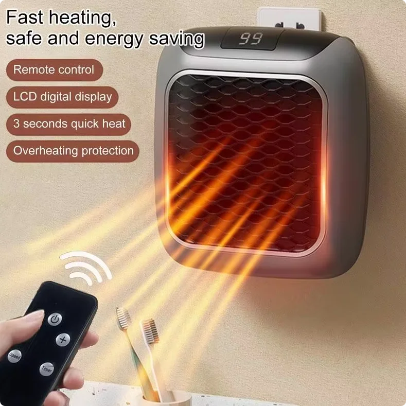 Electric Heater Home Appliance Heating Furnace Portable Heater Plug-in Room Heater Mini Radiator Remote Heating 500W