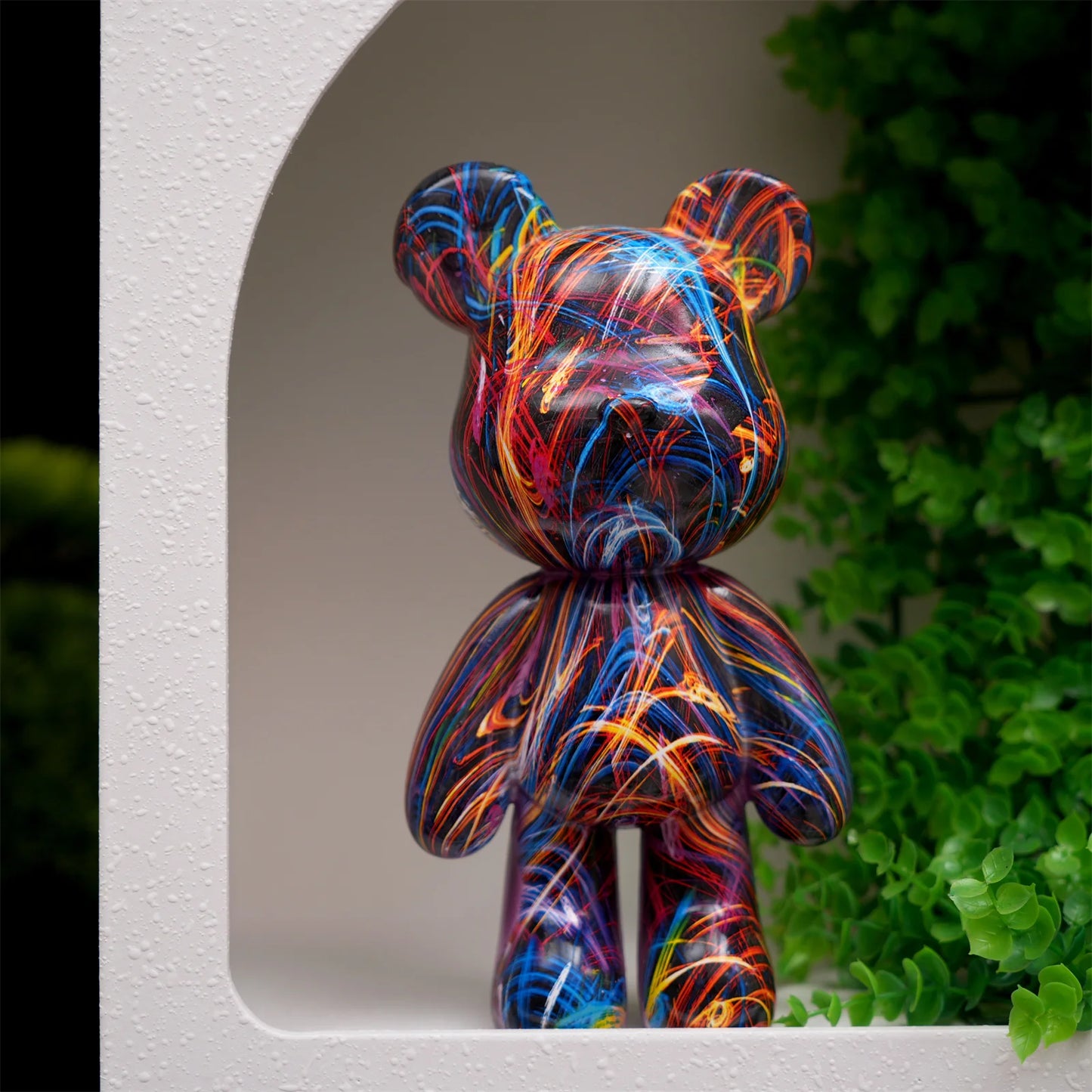 Resin Bear Statue Decor for Home, Art Figurine Animal Sculpture Ornament for Indoor，Room，Desktop