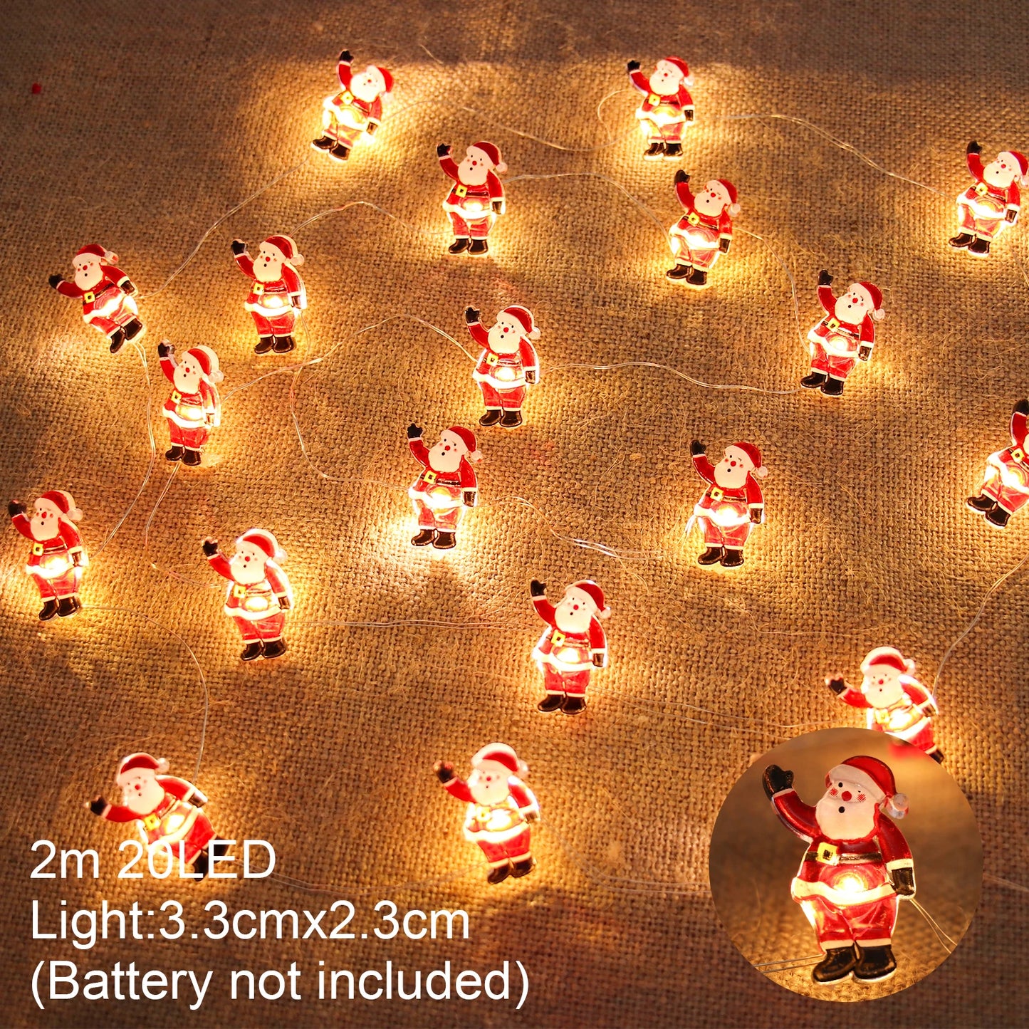 Xmas String Light Christmas Tree Ornament Merry Christmas Decor for Home Cristmas Decor Noel Navidad Gift 2023 New Year 2024