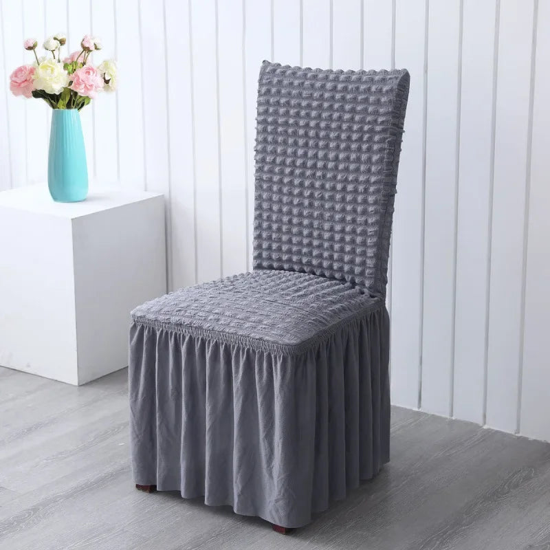 Puff Wedding Chair Cover Banquet Luxury Cover for Chairs Spandex Stretch Backrest Chair Case Protect Wholesale Free Shipping