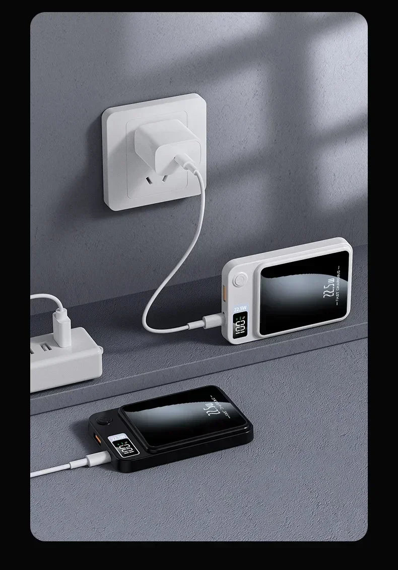 Power Bank 50000mAh Portable Magnetic Fast Wireless Charger for Iphone 12 13 14 Pro Max Macsafe External Auxiliary Battery Pack