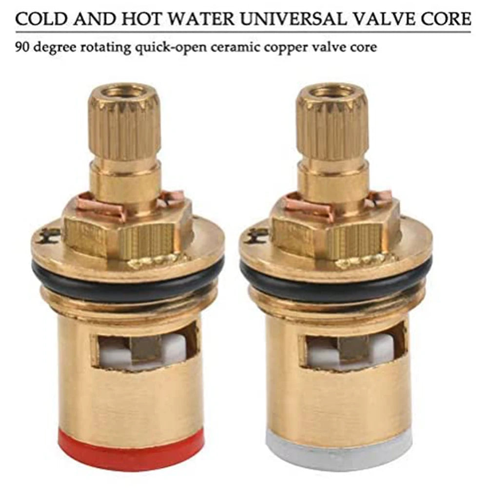 Hot Cold Faucet Tap Handle Knob Copper Valve Tap Heads Thread Basin Sink Washer Replacement For Bathroom Kitchen Taps
