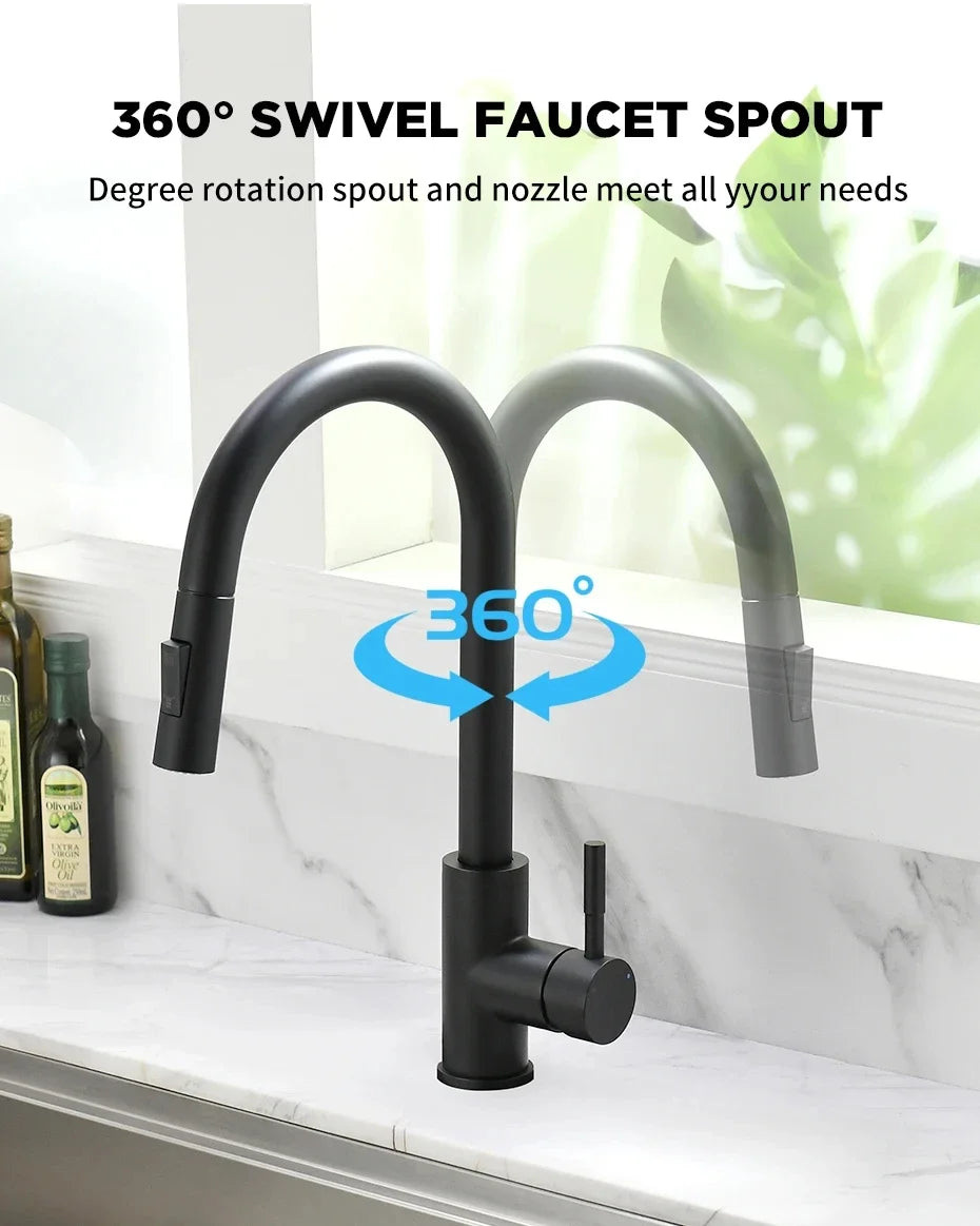 Kitchen Basin Faucets，silver color Surface Faucet，bathroom Sink Taps，Pull Out Kitchen Taps ，Single Hole G1/2 mixer Faucet