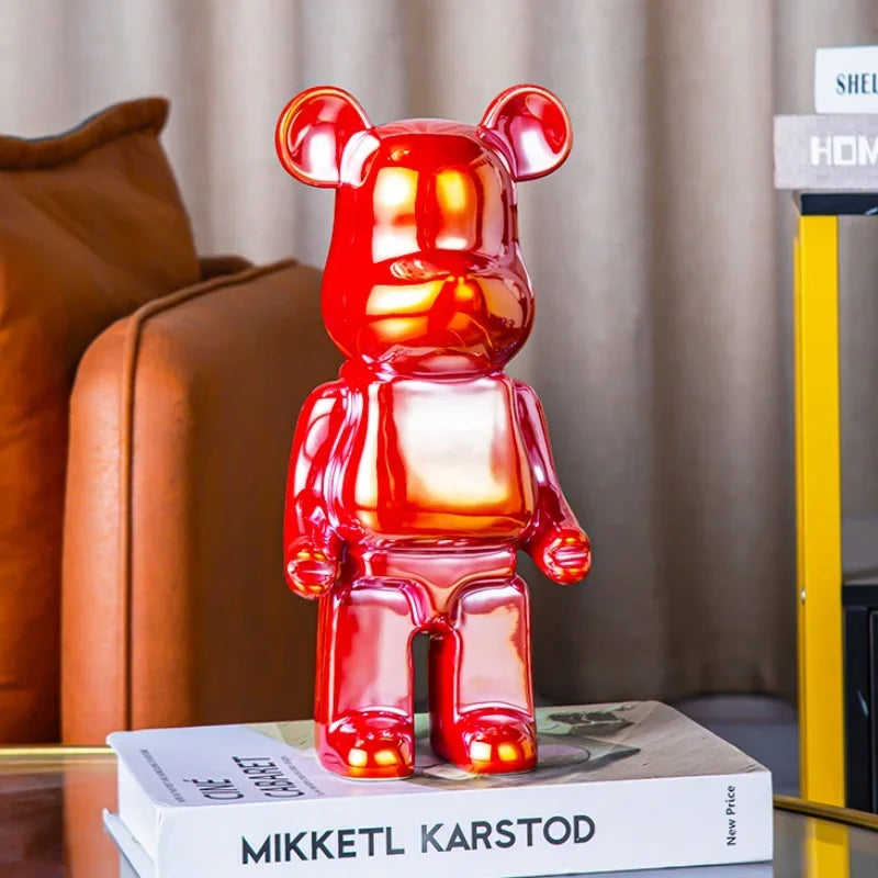Delicate Bears Figurines Luxury Ceramics Violent Bear Statue Kawaii Cartoon Bear Sculptures Desk Decoration Home Accessories