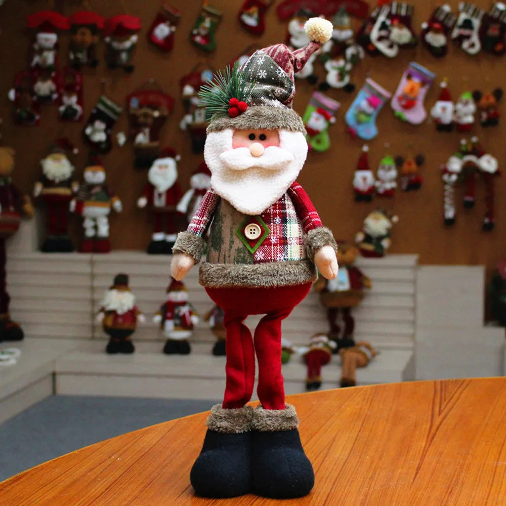Christmas Decoration Doll Xmas Santa Elk Snowman 18" Soft Flannel Ornaments Home Festive Party Xmas Tree Exquisite Decor Gift