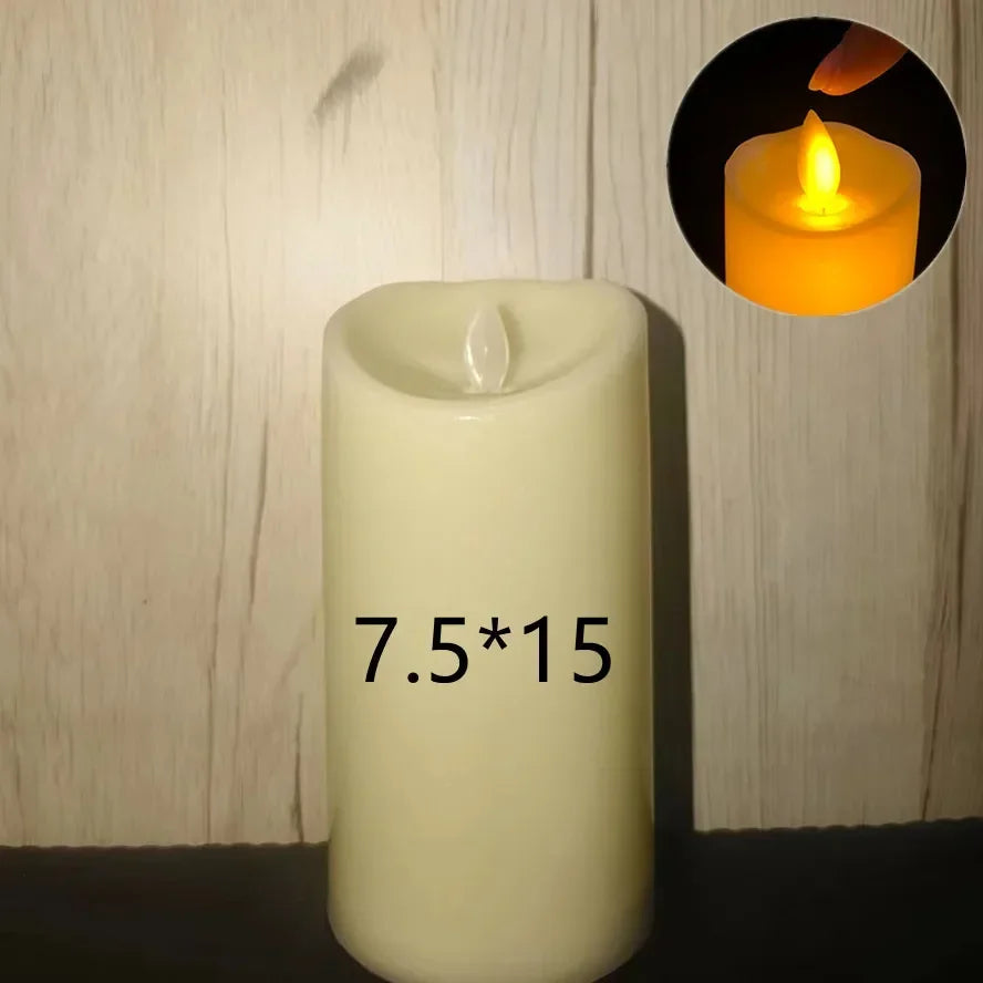 LED Flameless Flickering Candles Lamp Home Decoration Battery Powered Candles for Wedding Decor Birthday Party Supplies Warm