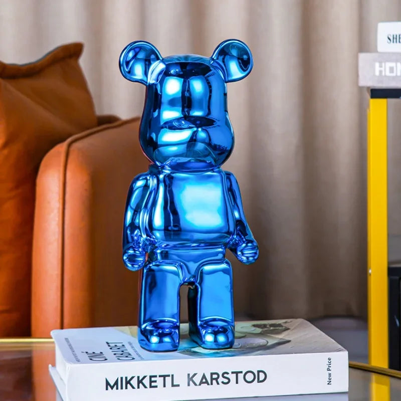 Delicate Bears Figurines Luxury Ceramics Violent Bear Statue Kawaii Cartoon Bear Sculptures Desk Decoration Home Accessories