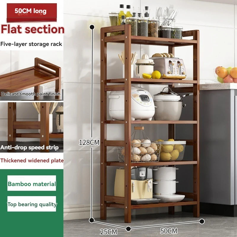 Kitchen shelf, floor standing multi-layer product collection, household pot seasoning shelf, fruit and vegetable bowl and dish