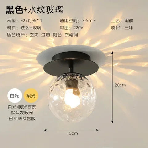 round ball Glass Ceiling Lamps Modern Cheap For Restaurant Aisle Corridor Balcony Decoration luxury Led Ceiling Light Fixtures
