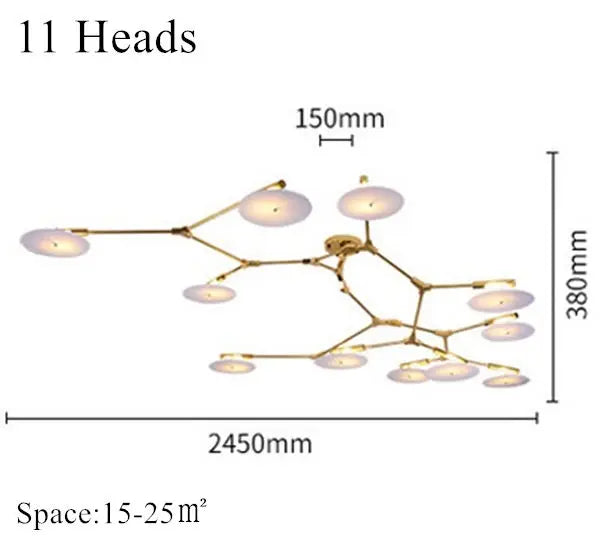 Modern molecule chandelier designer luxury Branching Disc Collection living  bedroom decoration replica lamp Home big chandelier