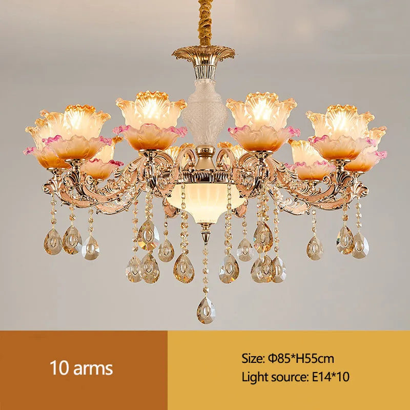European Living Room Crystal Chandelier Luxurious Dining Room Bedroom Duplex Building Minimalist Modern Lobby Villa Hotel Lights