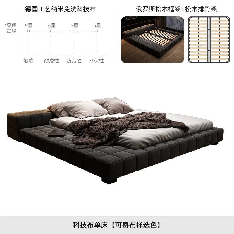 Europian Modern Bed Aesthetic Unique Sleeping Double Bed Children 180x200 Cama De Lujo Para Dormitorio House Accessories