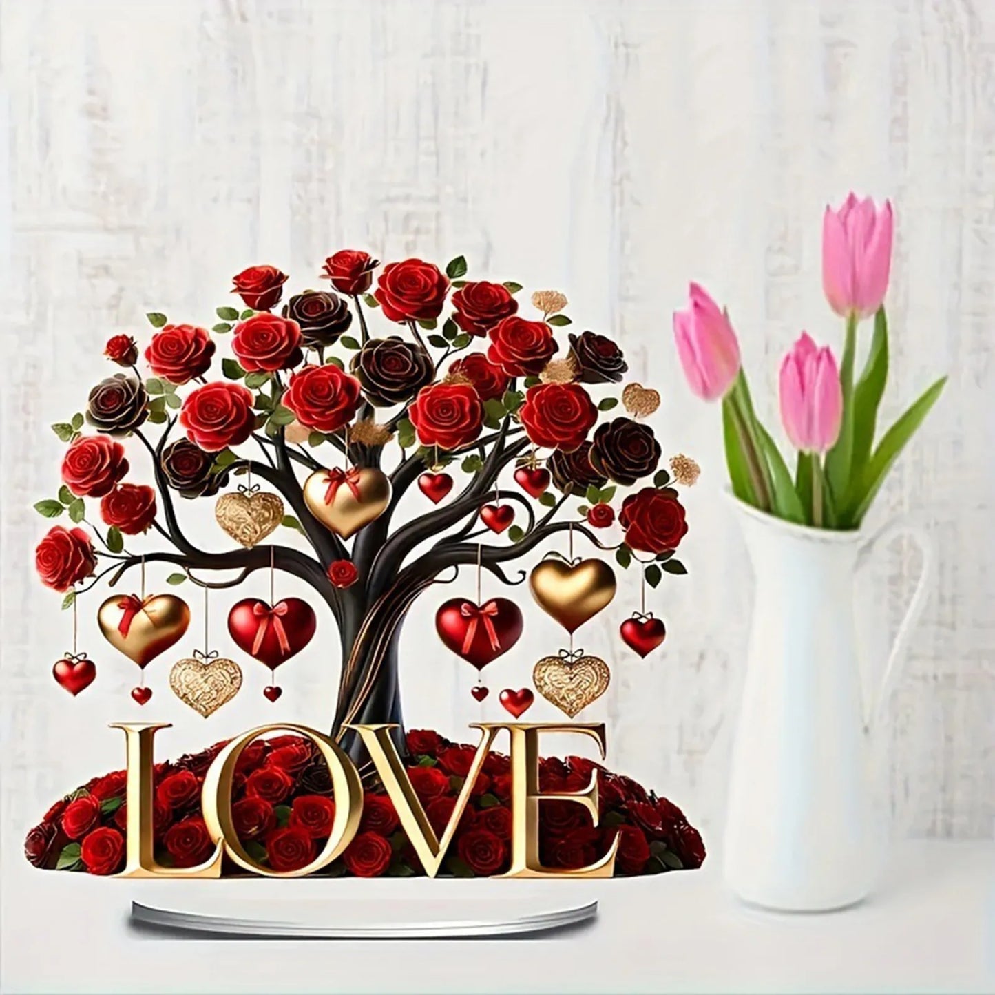 Valentine's Day "LOVE" Letter Ornaments Home Decoration Craft Gift Valentines Day Desktop Ornaments Bar Party Decoration Props
