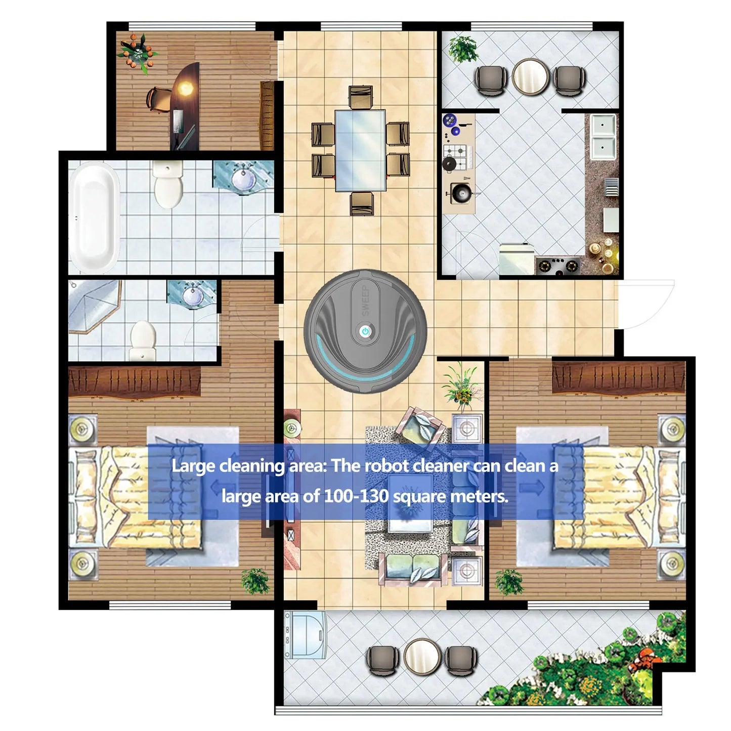 Robot Vacuum Cleaner Smart Remote Control Wireless Battery Home Automatic Floor Sweeping Cleaning Robotic Vacuum Cleaner