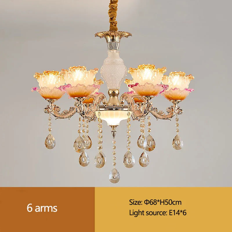 European Living Room Crystal Chandelier Luxurious Dining Room Bedroom Duplex Building Minimalist Modern Lobby Villa Hotel Lights