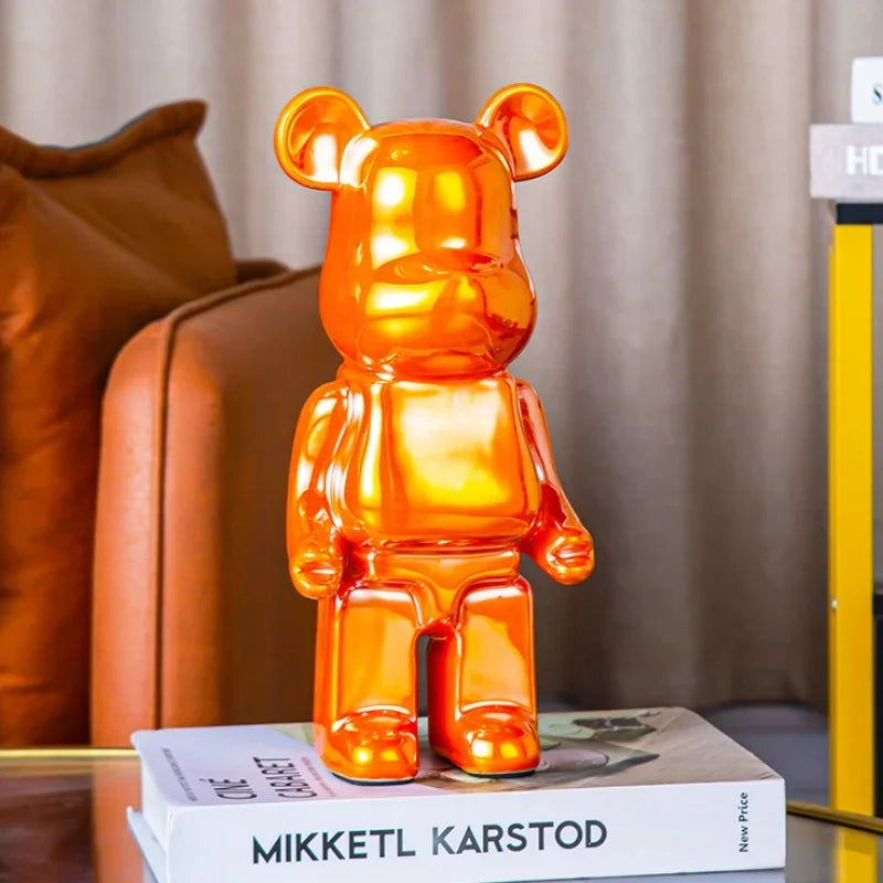 Delicate Bears Figurines Luxury Ceramics Violent Bear Statue Kawaii Cartoon Bear Sculptures Desk Decoration Home Accessories
