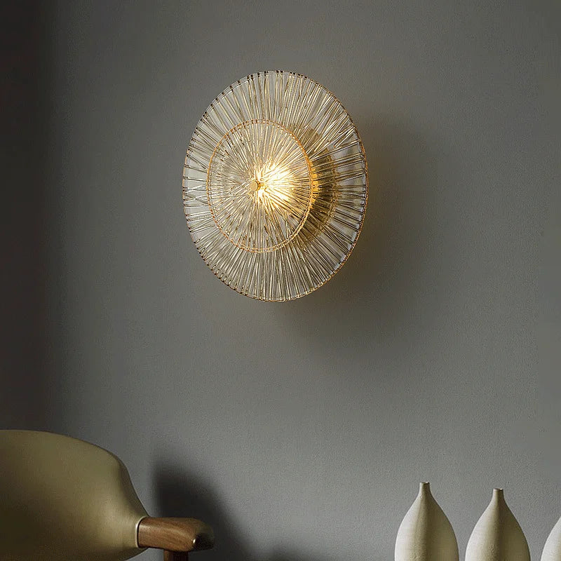 Lausanne Post-modern Home Decor For Living Room Background Wall Lamp Bedroom Light Fixtures Luxury Glass Corridor Aisle Sconces
