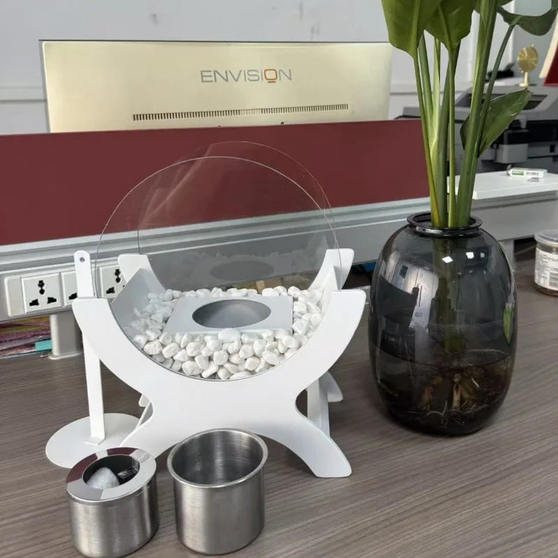 Flame Ornament, Tabletop Villa Fireplace, French Portable Heating Fireplace, Living Room
