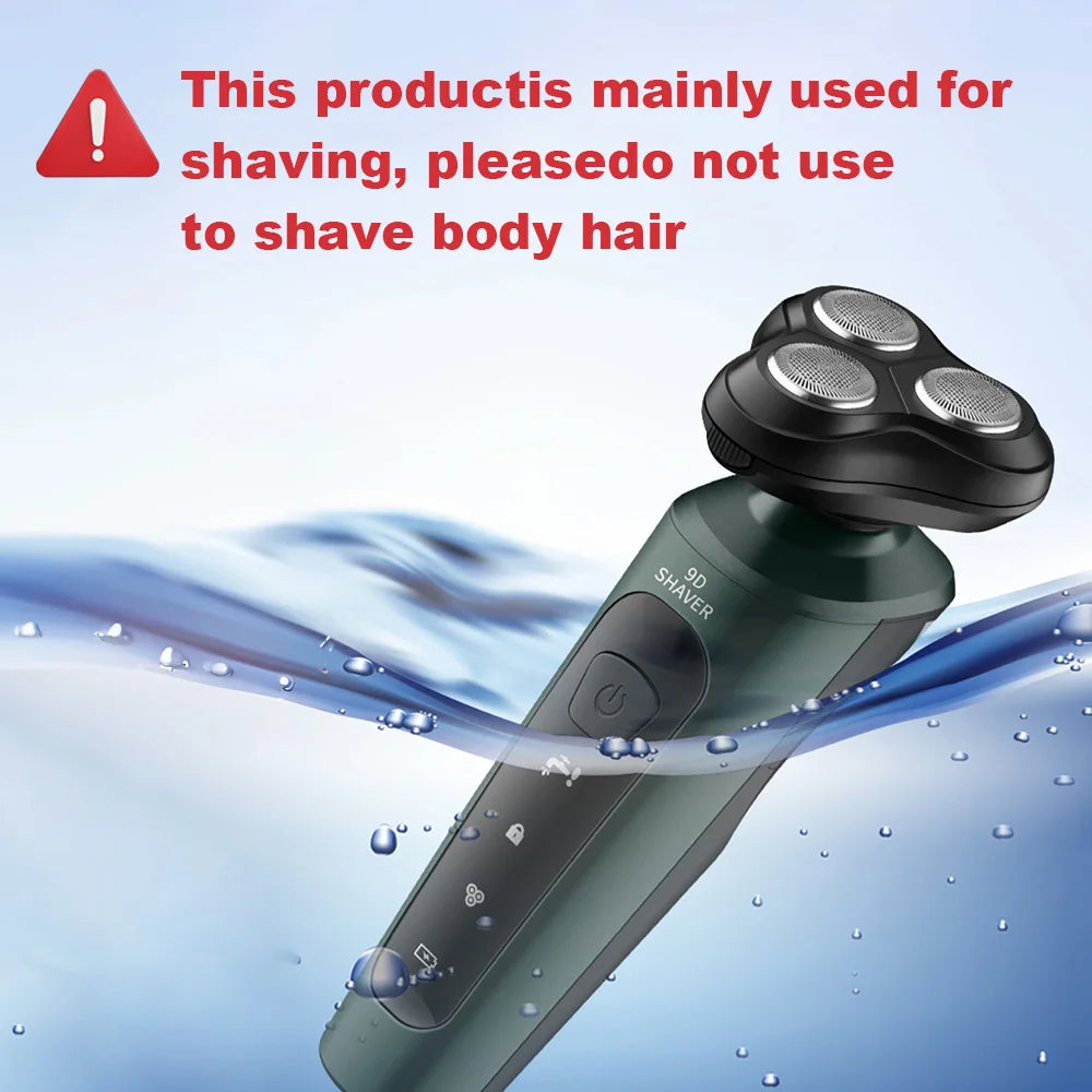 New 9D Electric Shaver USB Car-mounted High-power Full-body Wash Beard Knife Rechargeable Razor