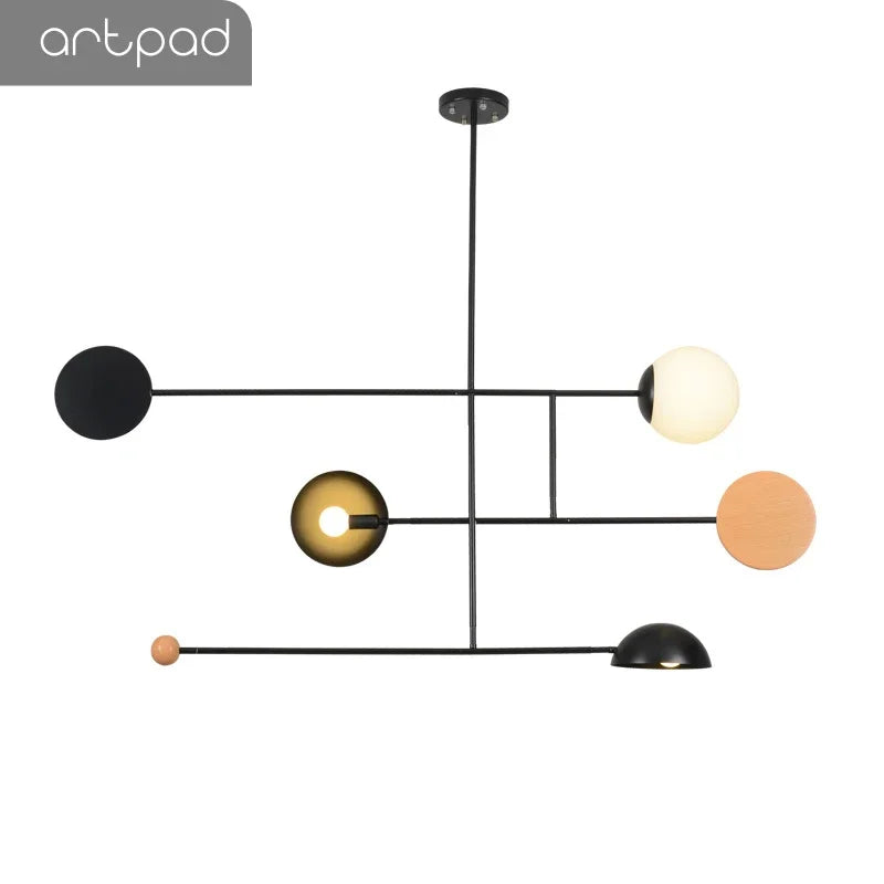 Modern Black Chandelier Dining Table Ceiling Lamps Room Lighting E14 Pole Hanging Light Bedroom Living Room Lighting Fixtures