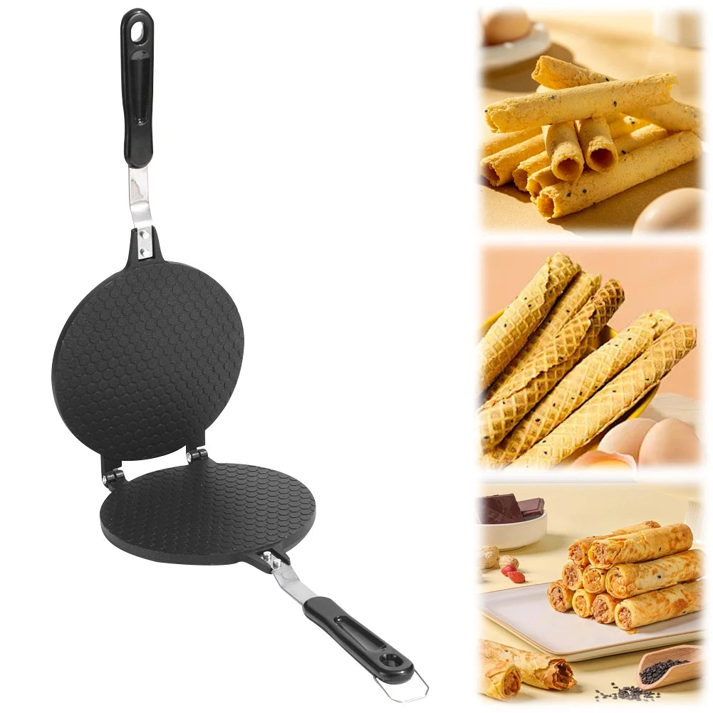 Sandwich Iron Crepe Baking Pan Non-Stick Waffle Pancake Grill Oven Omelet Waffles Baking Pan Crispy Chicken Rolls Baking Tray