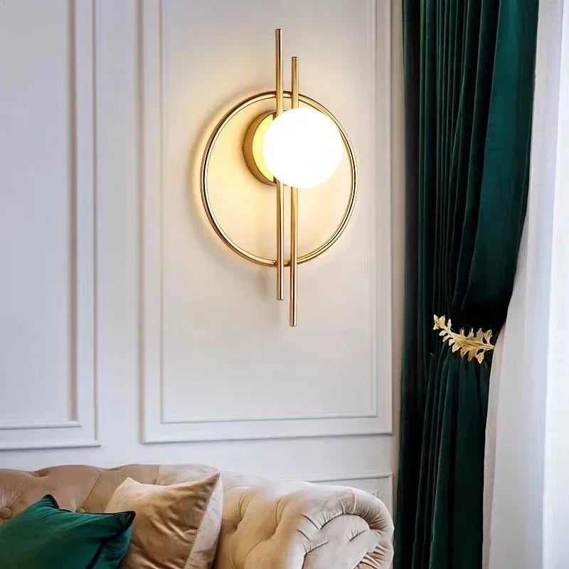 Modern LED Wall Lamp For Living Dining Room Bedroom Bedside TV Background Aisle Sconce Home Decoration Lighting Fixture Lustre