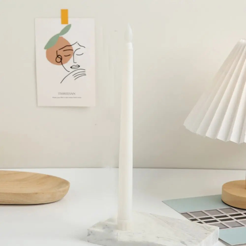 Simulation Led Candles with Flickering Flame Battery Operated Candlesticks Creative 3D Wick Flameless Taper Candles Restaurant