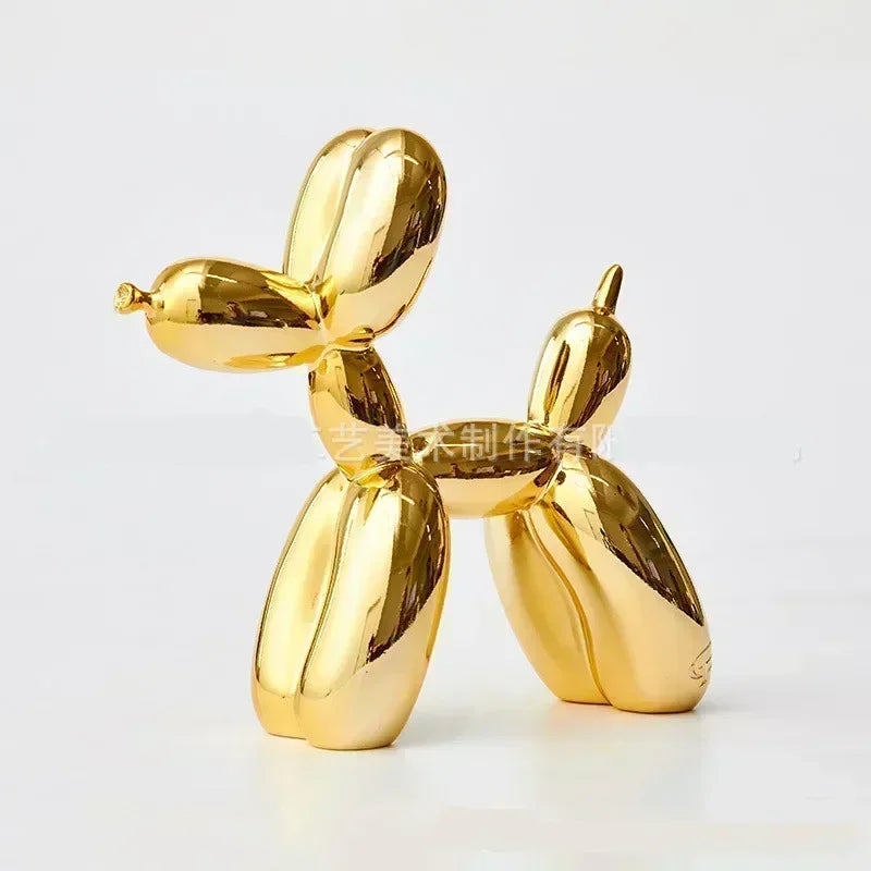 Resin Balloon Dog Sculpture Home Decor Table Decoration and Accessories Office Nordic Animal Decorative Sculptures and Figurines
