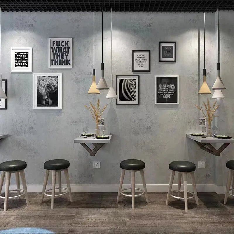 40cm PVC Dark Gray Waterproof Industrial Style Self-adhesive Wallpaper Library Living Room Bedroom Wall Renovation Vinyl Sticker