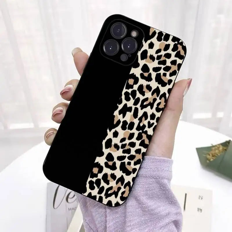 Fashion Tiger Leopard Print Phone Case Silicone Soft For iphone 14 13 12 11 Pro Mini XS MAX 8 7 6 Plus X 2020 XR Shell