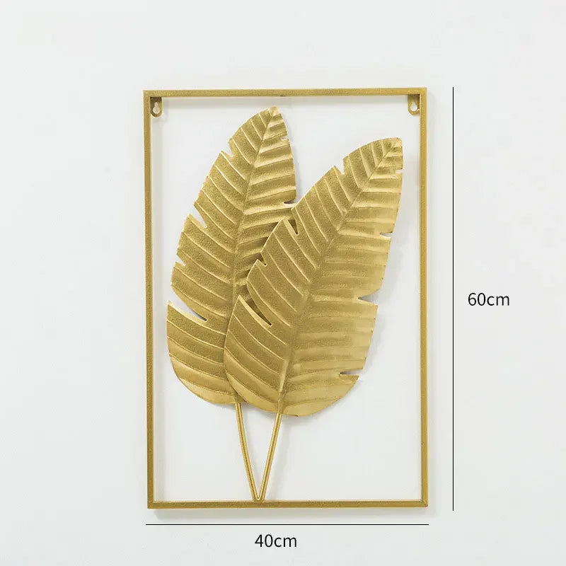 Wall Hanging Decoration Ornament Modern Light Luxury Wrought Iron Crafts Pendant Art Aesthetic Living Room Hotel Shop Decor