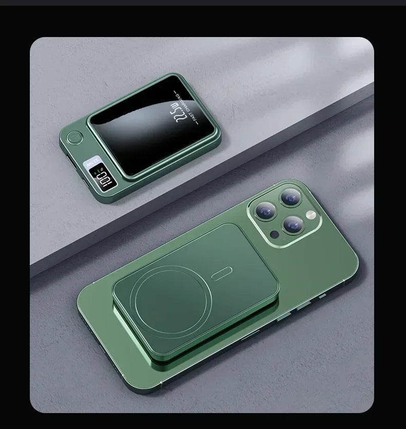 Power Bank 50000mAh Portable Magnetic Fast Wireless Charger for Iphone 12 13 14 Pro Max Macsafe External Auxiliary Battery Pack