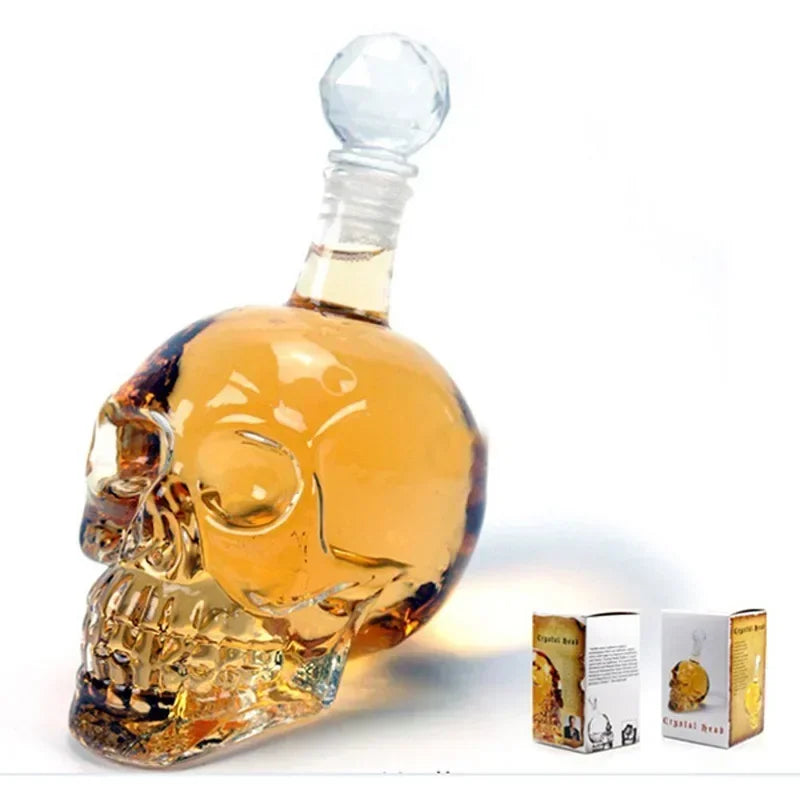 Creative 350-1000mll skull vodka foreign wine bottle cup glass dispenser insulated wine glass  drinking glasses wine glasses