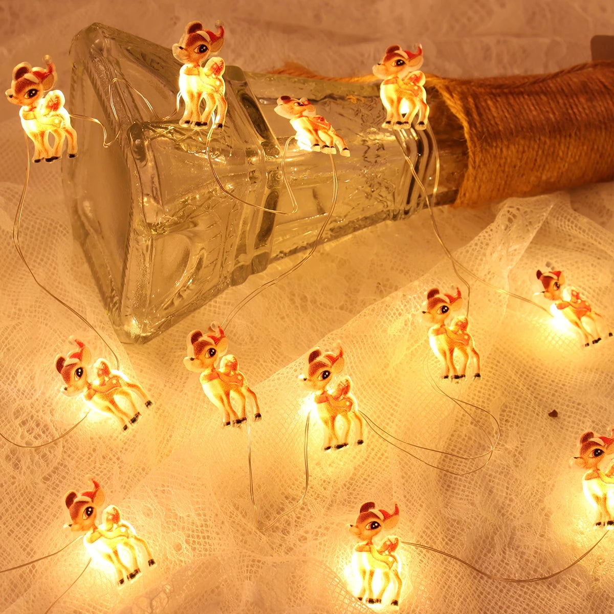 Xmas String Light Christmas Tree Ornament Merry Christmas Decor for Home Cristmas Decor Noel Navidad Gift 2023 New Year 2024