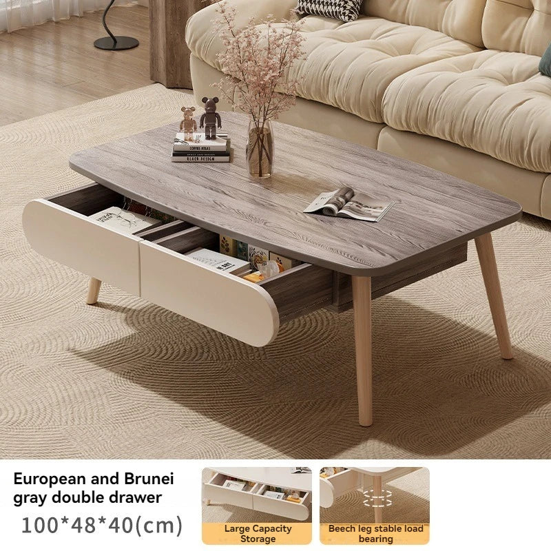 Tea table, modern home, living room, small apartment, simple low table, internet famous balcony, bedroom, sitting on the floor,