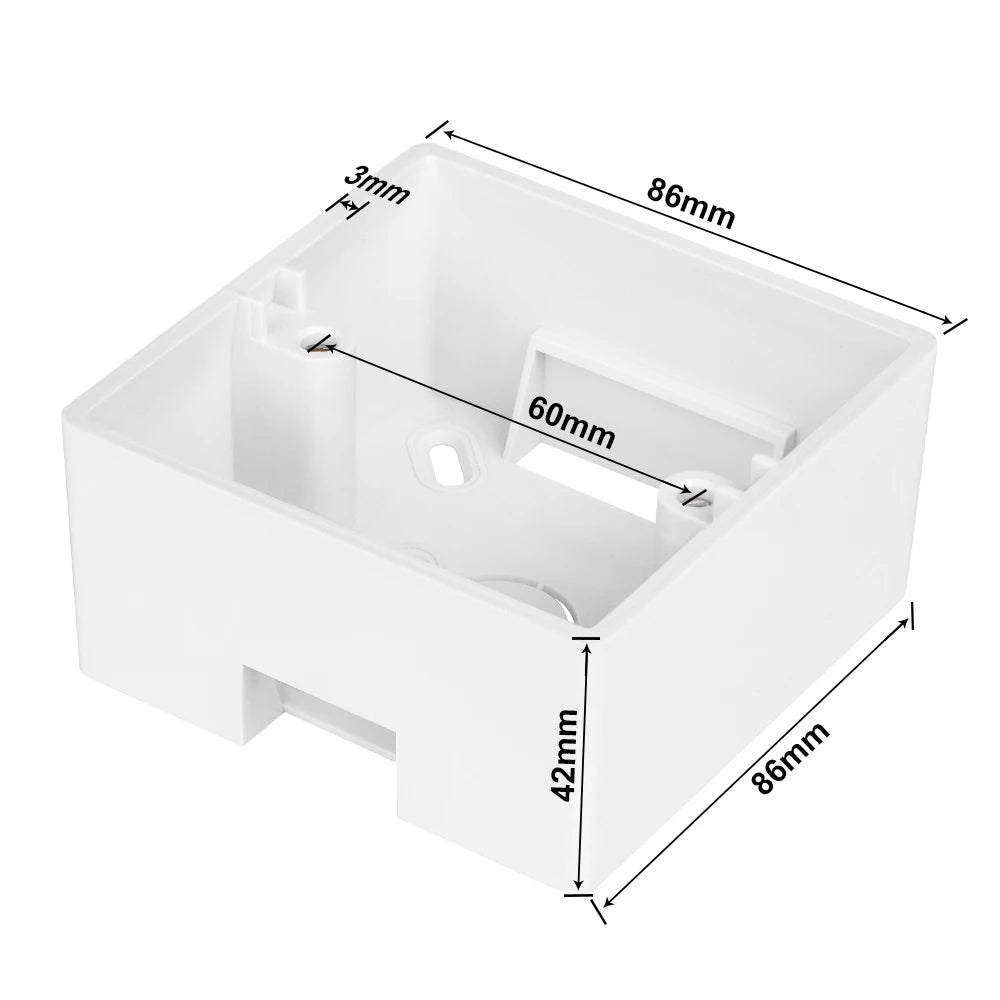 SRAN External Mounting Box 86mm*86mm*42mm for 86mm*86mm Standard Switches and Sockets Apply For Any Position of Wall Surface
