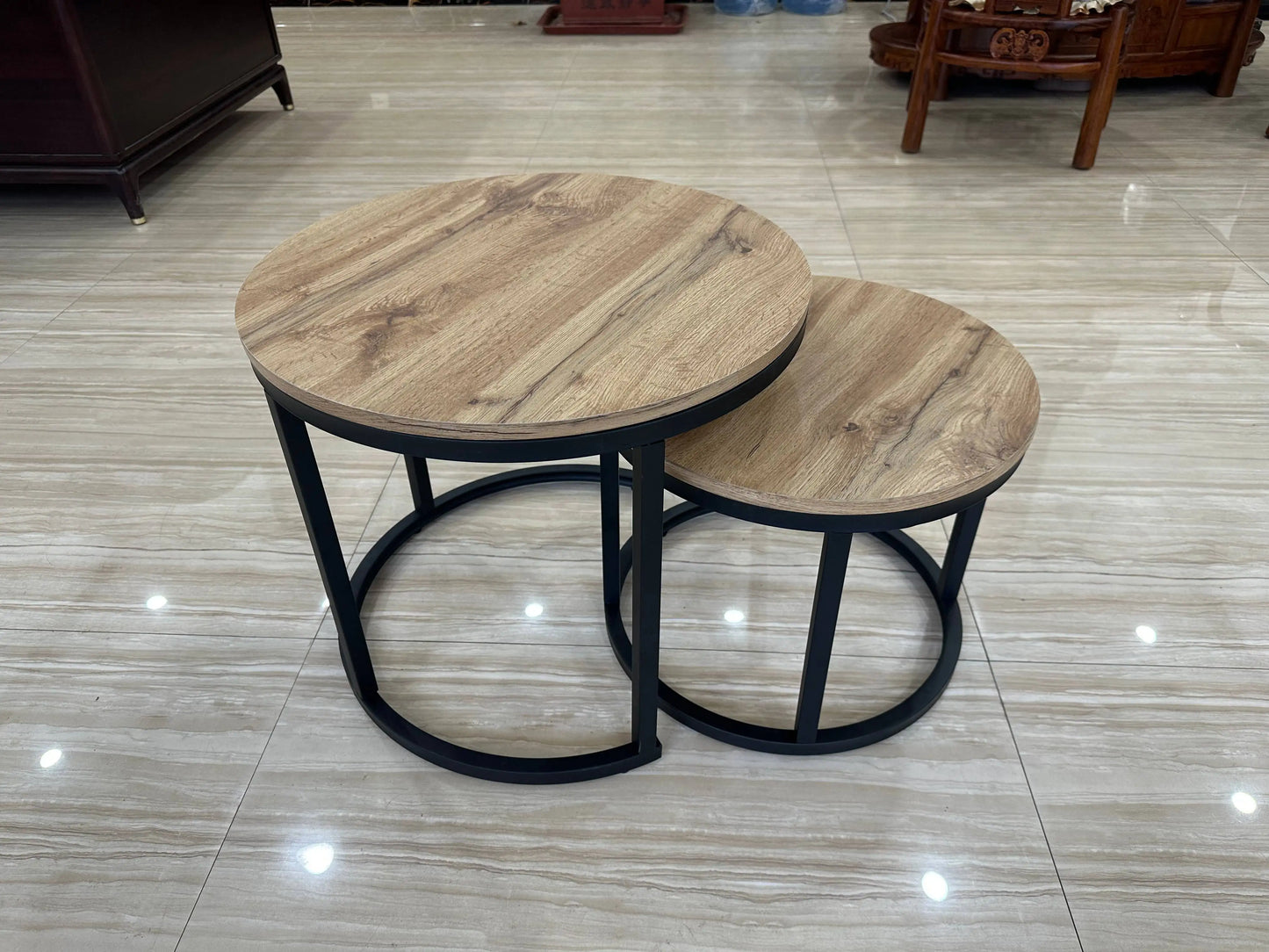 Modern Industrial Coffee Table Rectangle Livening Room Table With Antique Style MDF Wood for Bedroom Use with Solid Wood